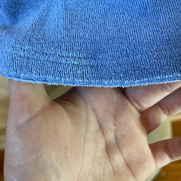 Size XL Terry Cloth LuLaRoe Blue/White Crewneck Sweatshirt B1 - Picture 6 of 6